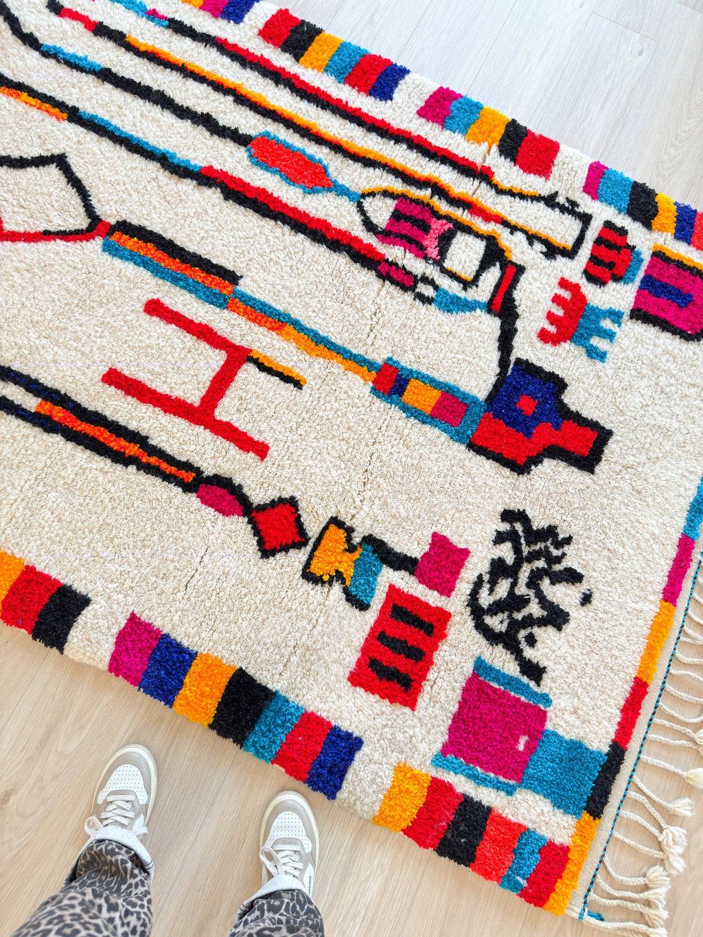 Tapis Berbère Coloré 152 X 234 Cm - N°1910