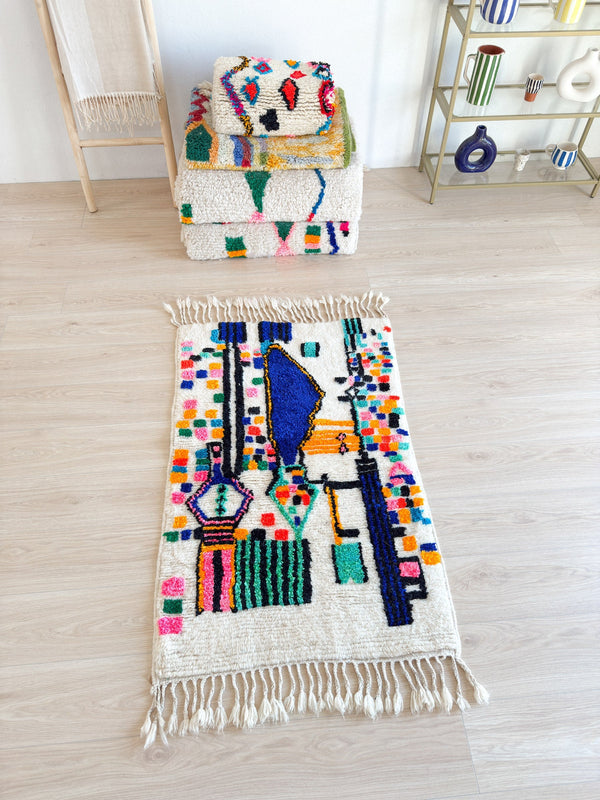 Tapis Berbère Coloré 84 X 156 Cm - N°2321