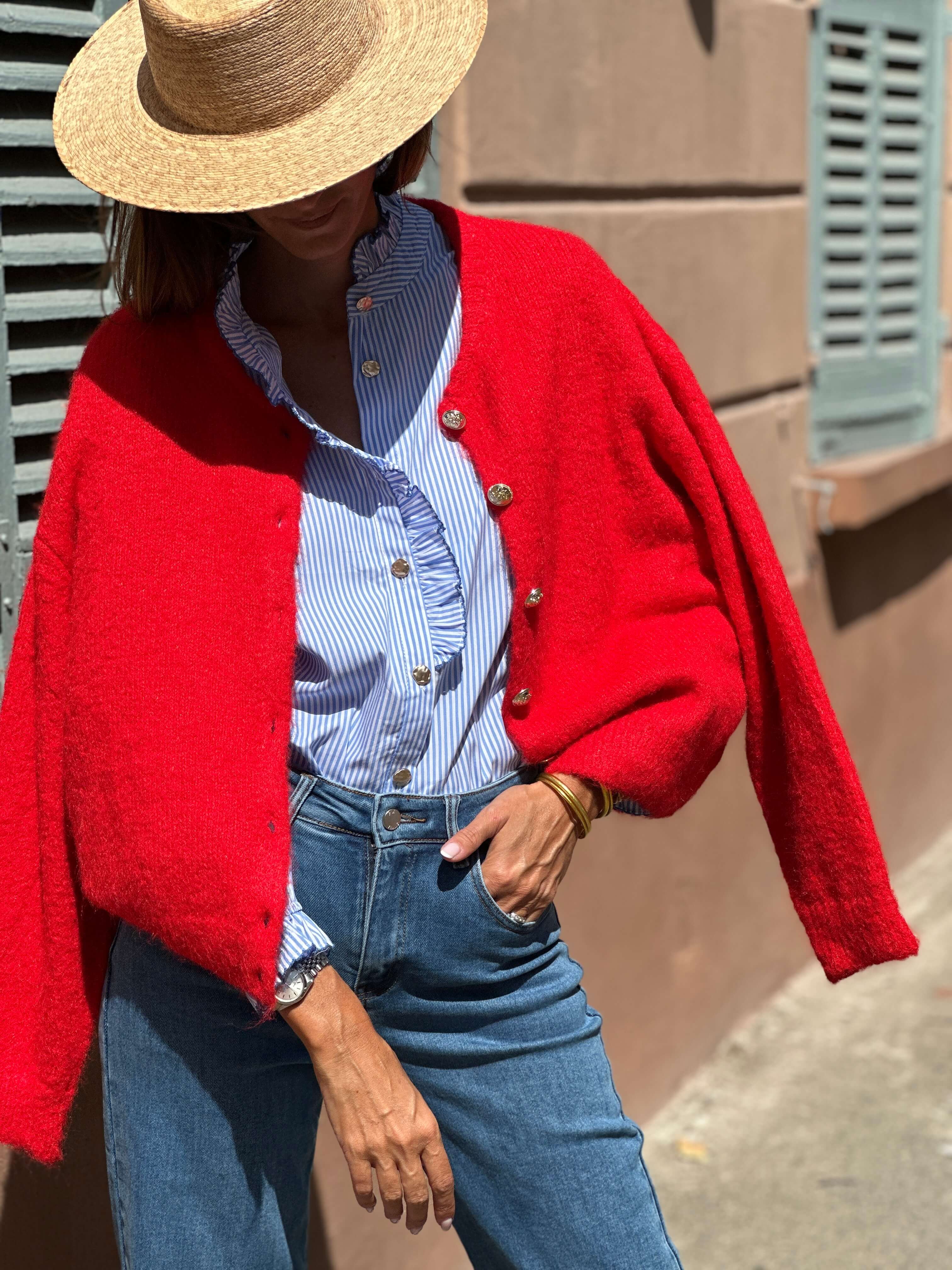 Cardigan Mia - Rouge