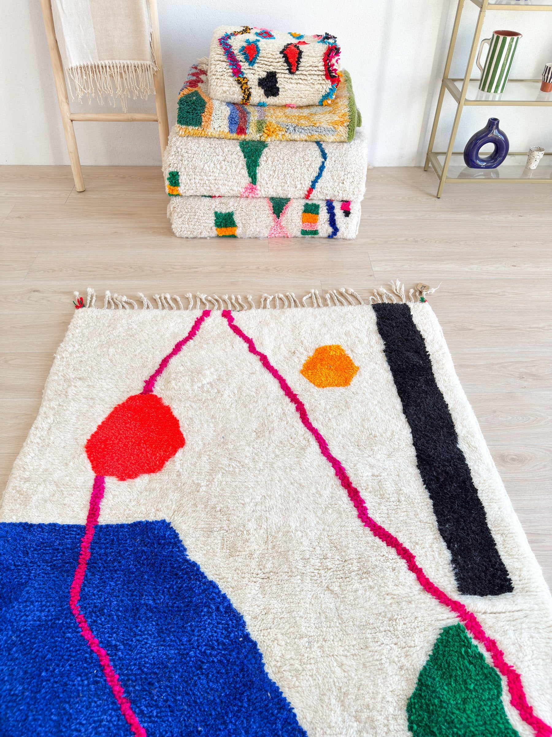 Tapis Berbère Coloré 123 X 205 Cm - N°2328