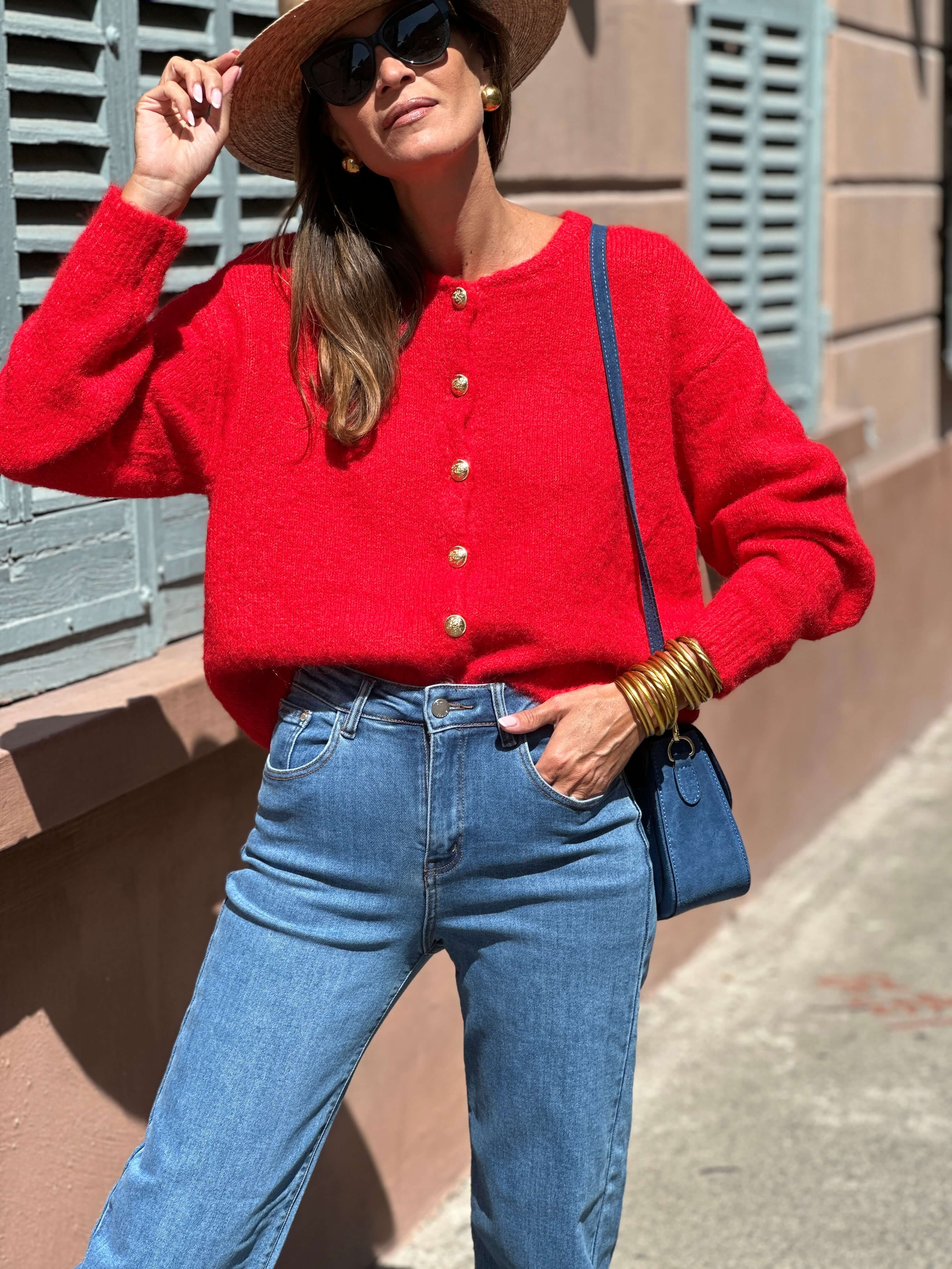 Cardigan Mia - Rouge
