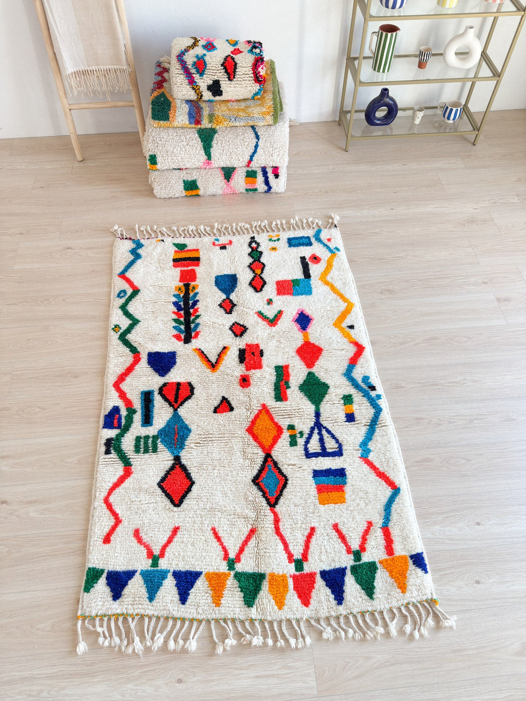 Tapis Berbère Coloré 119 X 199 Cm - N°2275