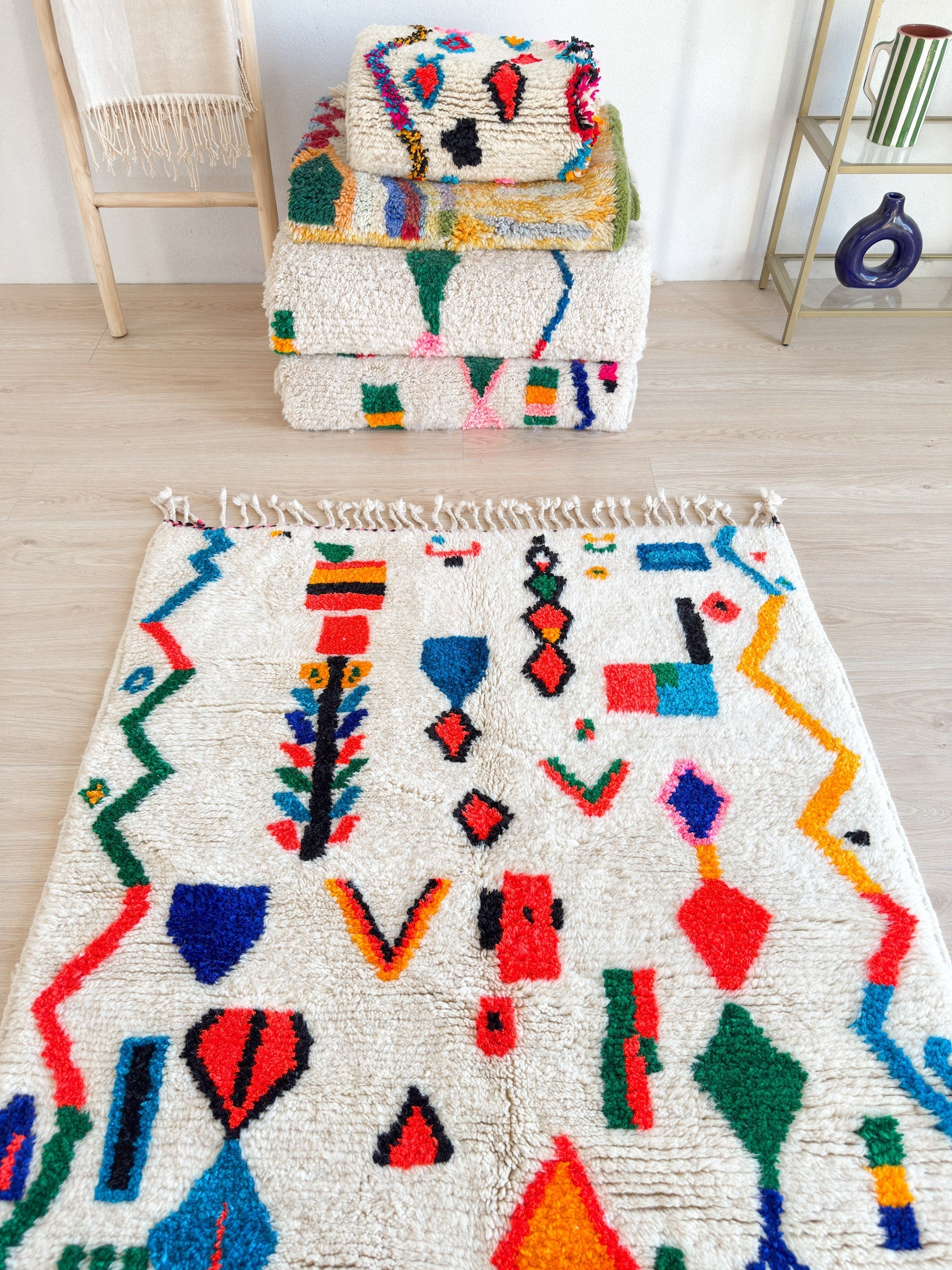 Tapis Berbère Coloré 119 X 199 Cm - N°2275