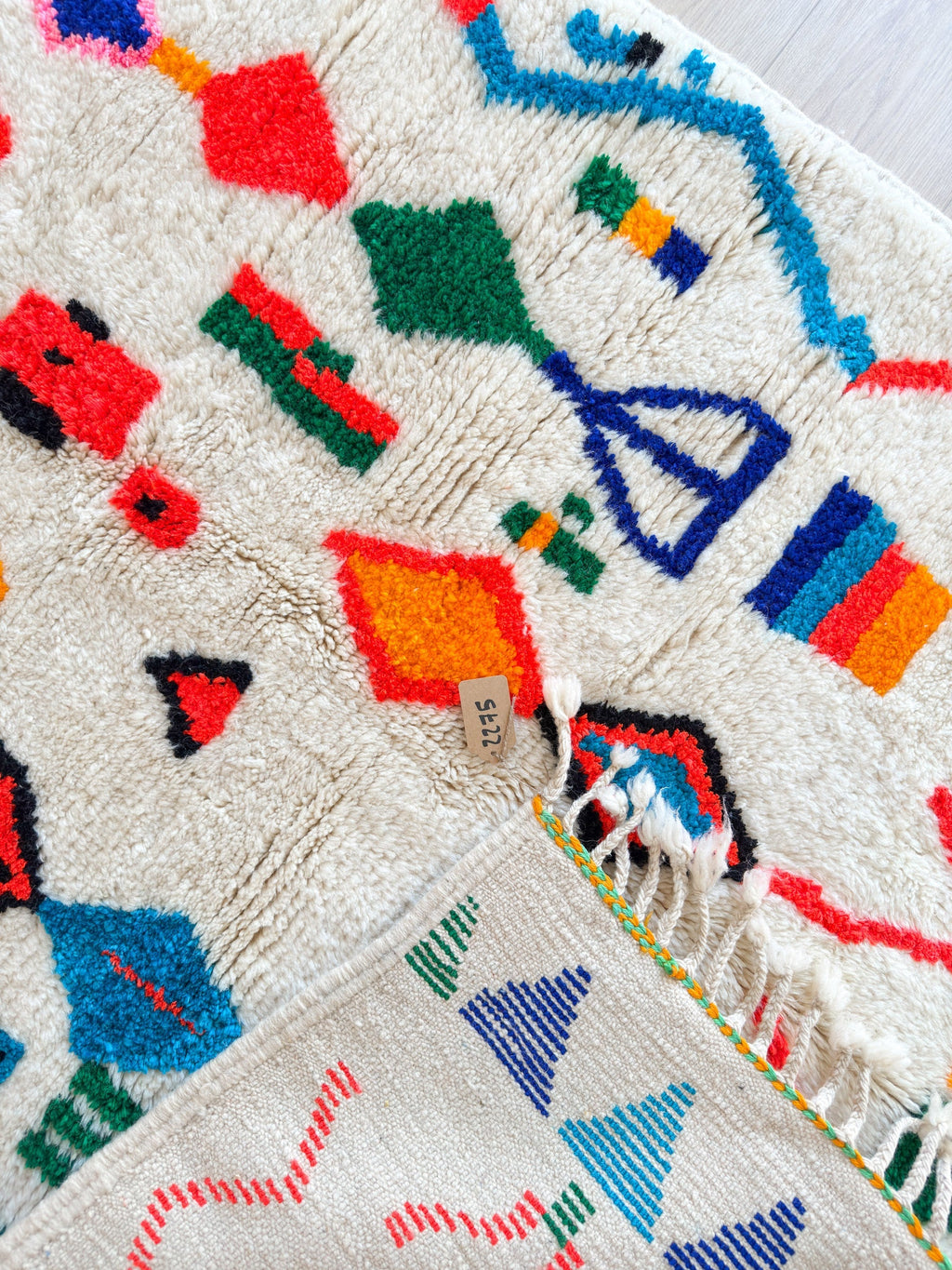 Tapis Berbère Coloré 119 X 199 Cm - N°2275
