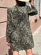 Robe Henriette - Leopard Kaki