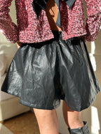 Short Amalia Similicuir Noir