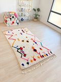 Tapis Berbère Coloré 138 X 266 Cm - N°2044