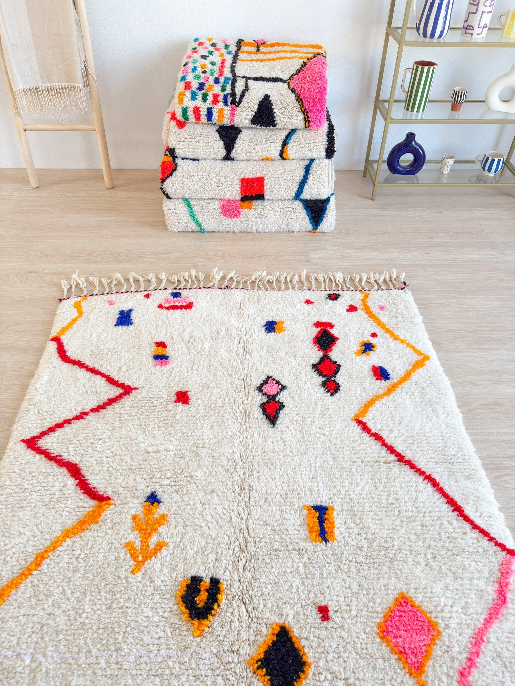 Tapis Berbère Coloré 138 X 266 Cm - N°2044