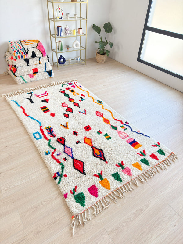 Tapis Berbère Coloré 148 X 274 Cm - N°2002