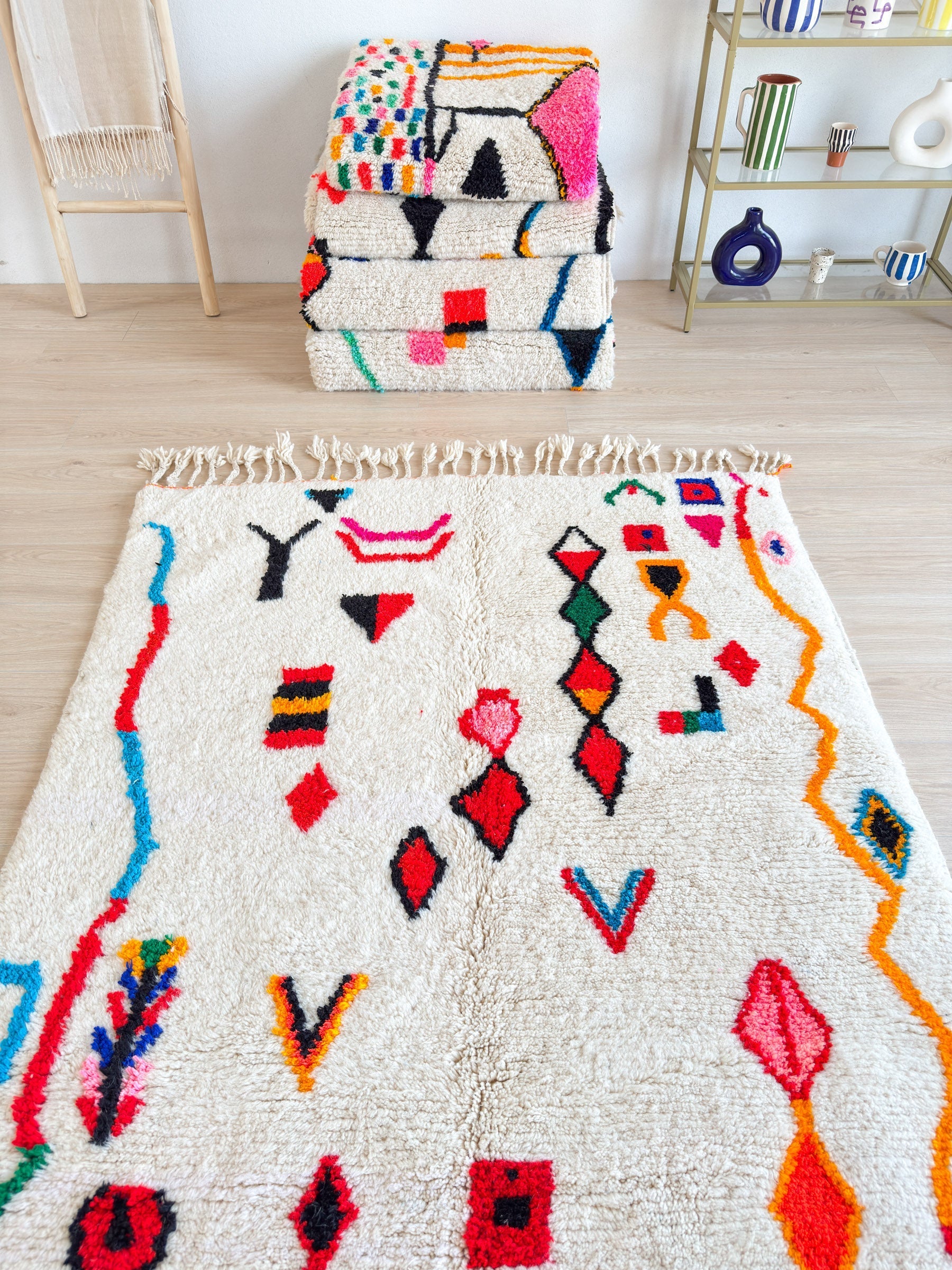 Tapis Berbère Coloré 148 X 274 Cm - N°2002