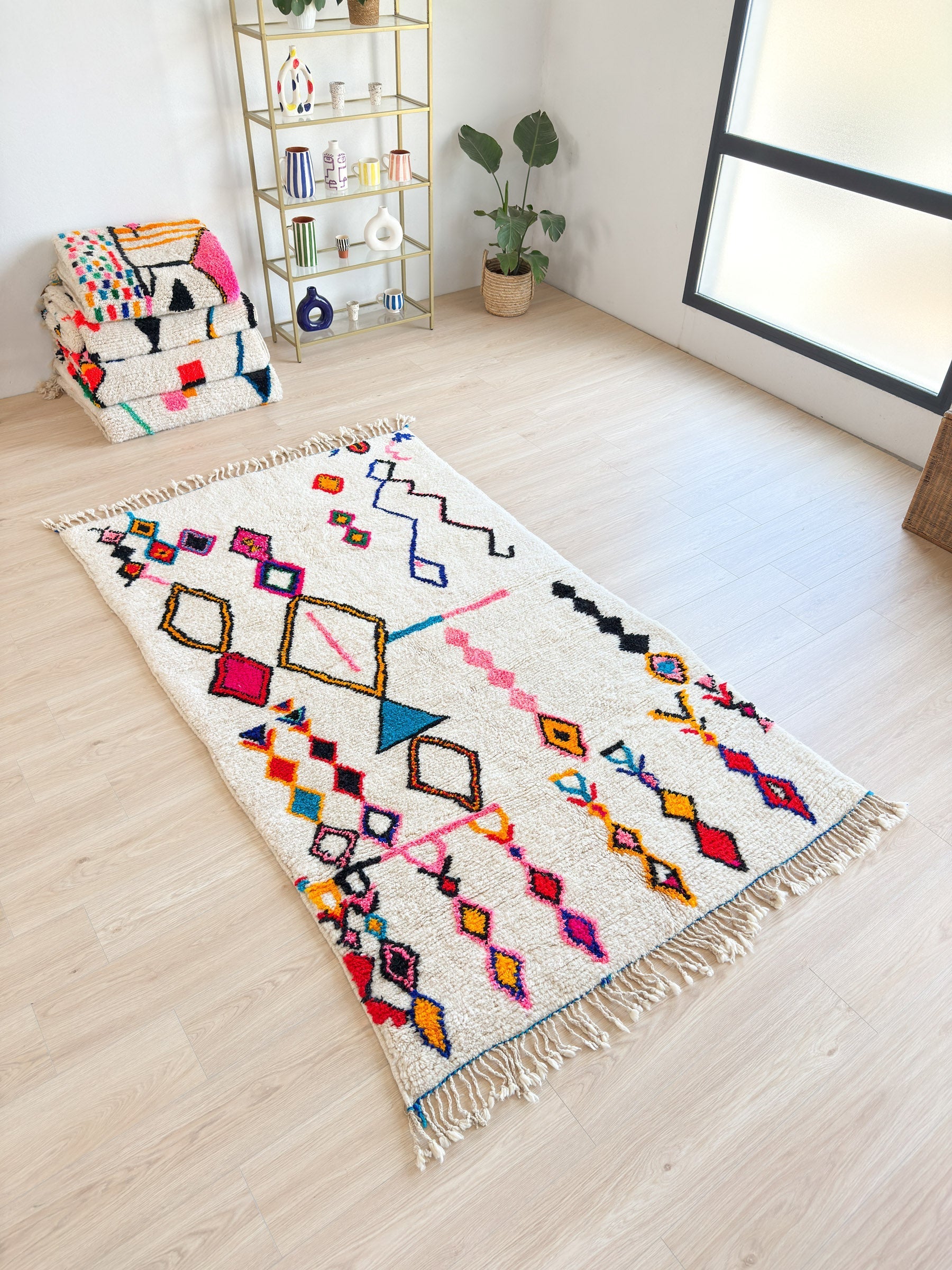 Tapis Berbère Coloré 152 X 278 Cm - N°2037
