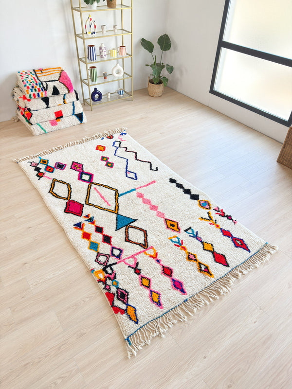 Tapis Berbère Coloré 152 X 278 Cm - N°2037