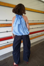 Top Polka Bleu