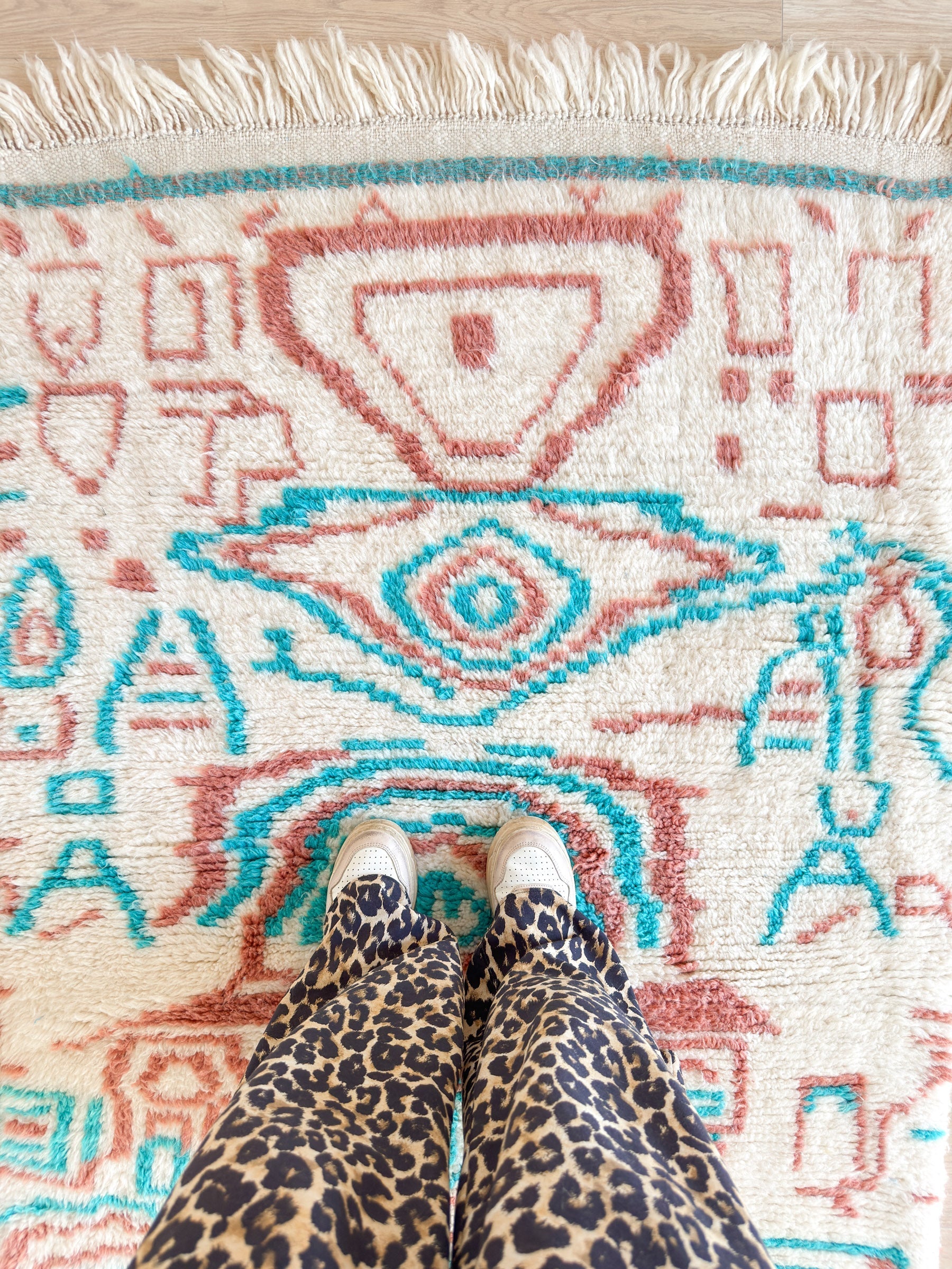 Tapis Berbère Coloré 114 X 172 Cm - N°2331