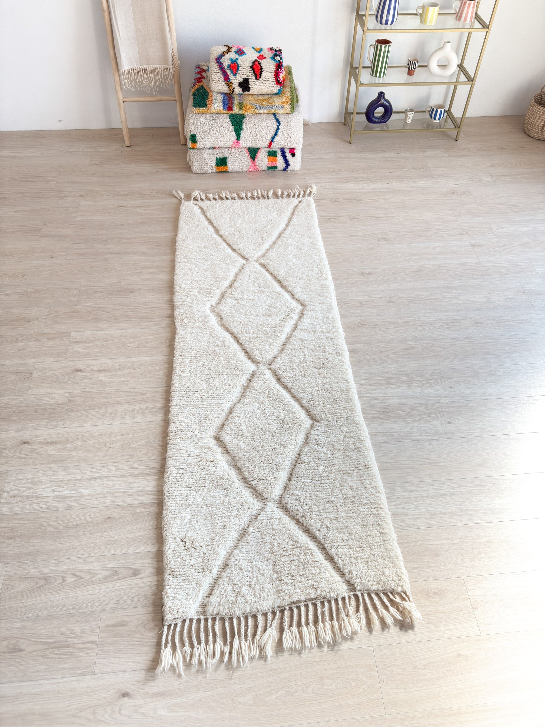 Tapis De Couloir Beni Ouarain 86 X 263 Cm - N°2265