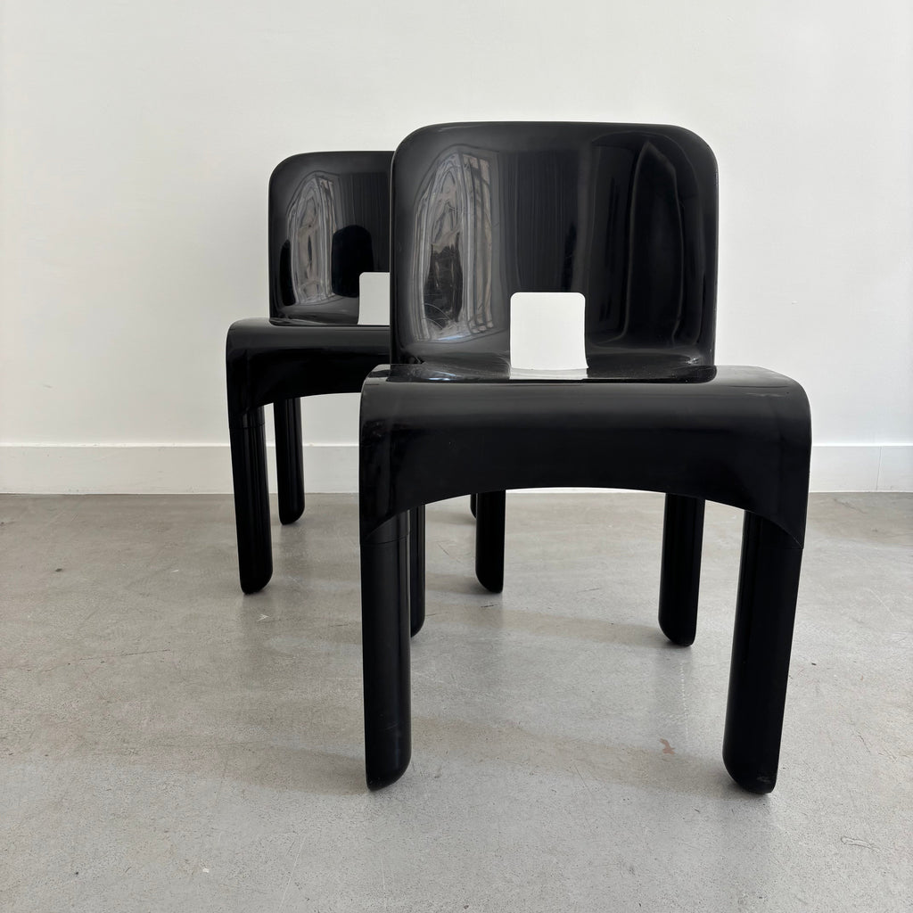 Paire De Chaises Universale Par Joe Colombo Pour Kartell Années 70