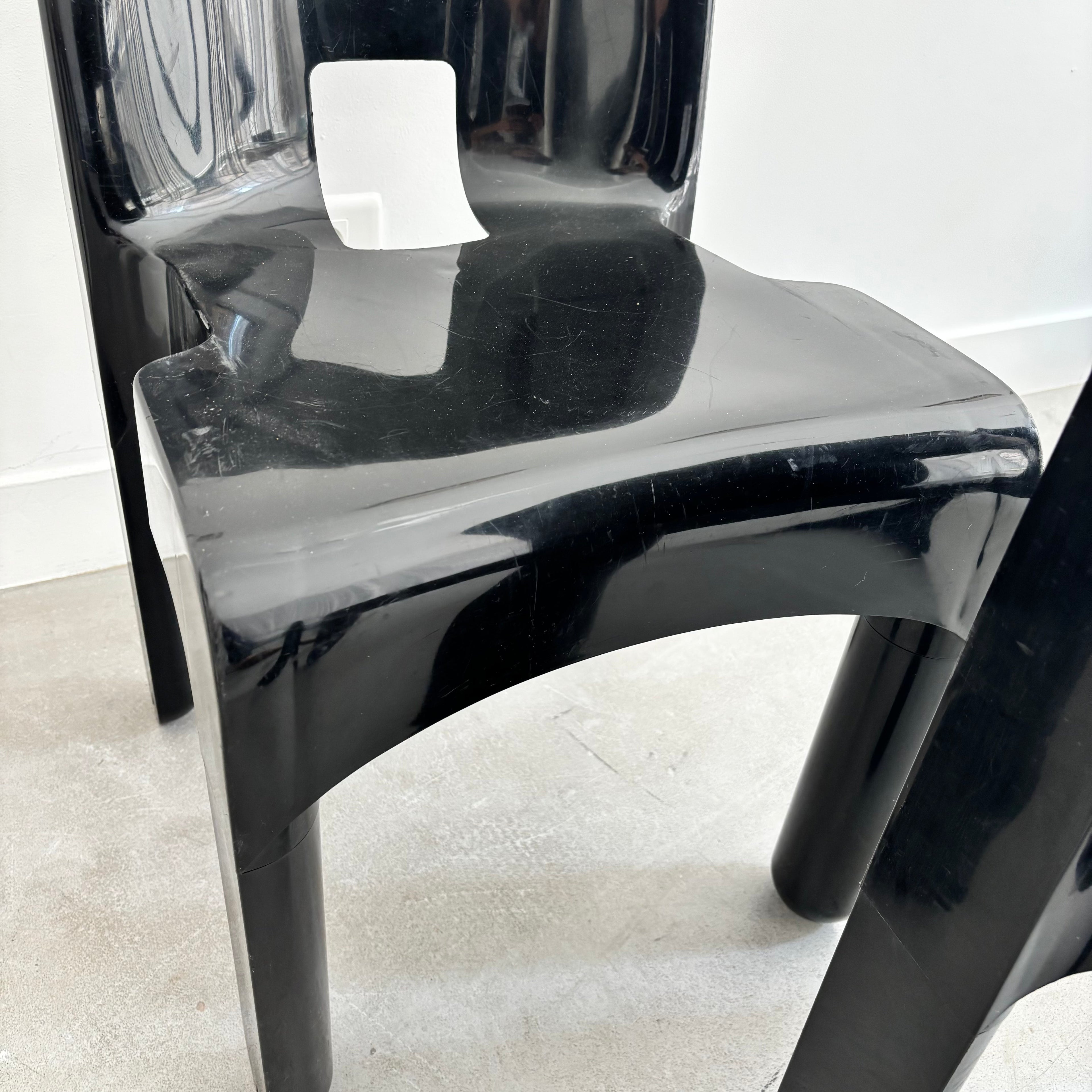 Paire De Chaises Universale Par Joe Colombo Pour Kartell Années 70