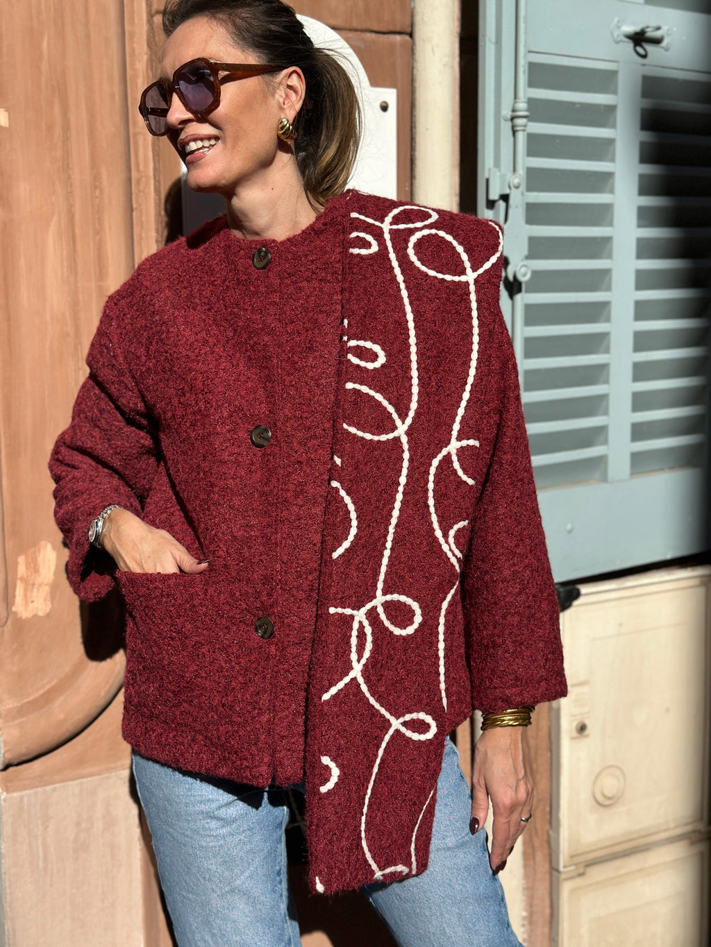 Manteau Adélaïse - Bordeaux