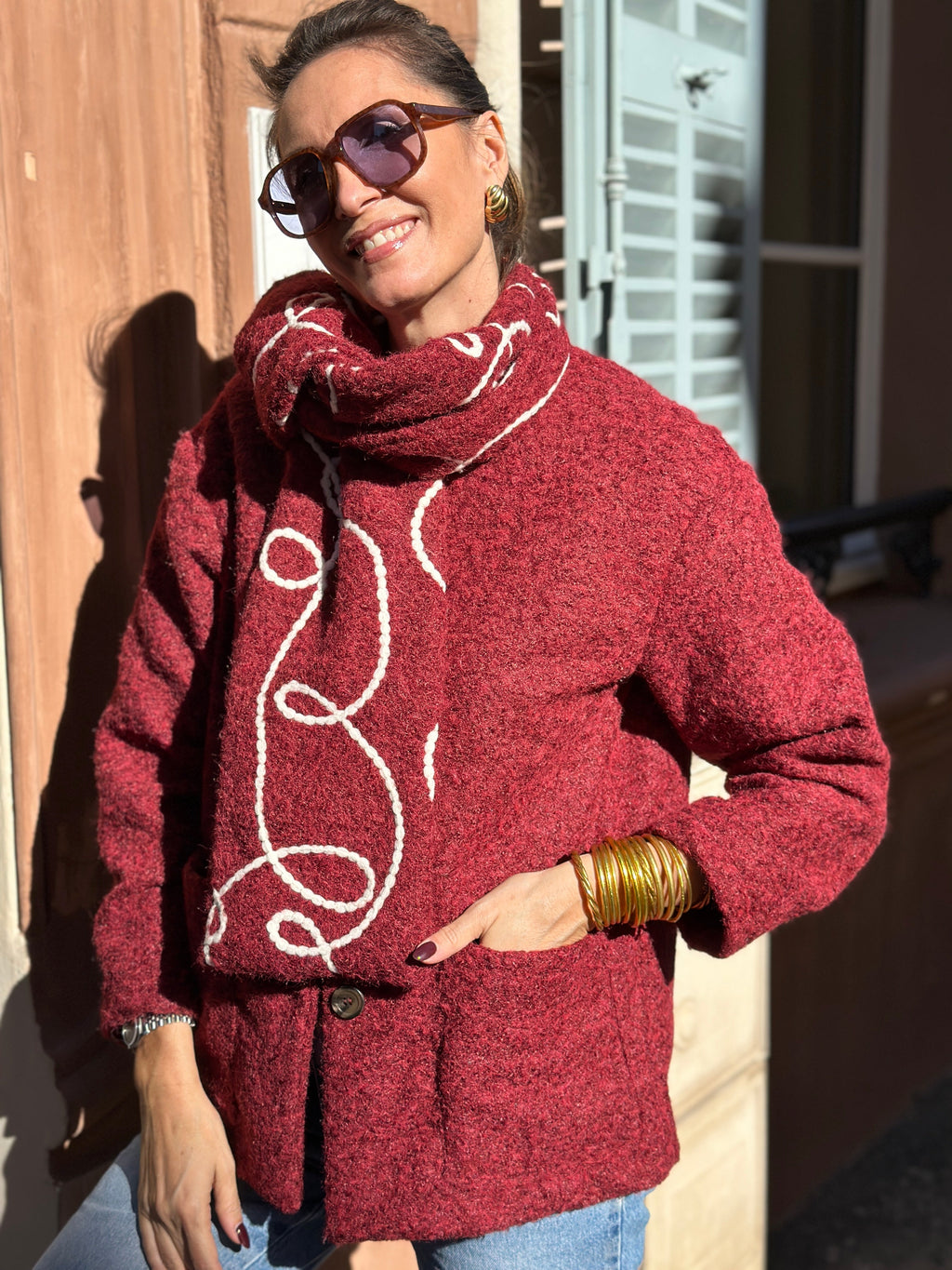 Manteau Adélaïse - Bordeaux
