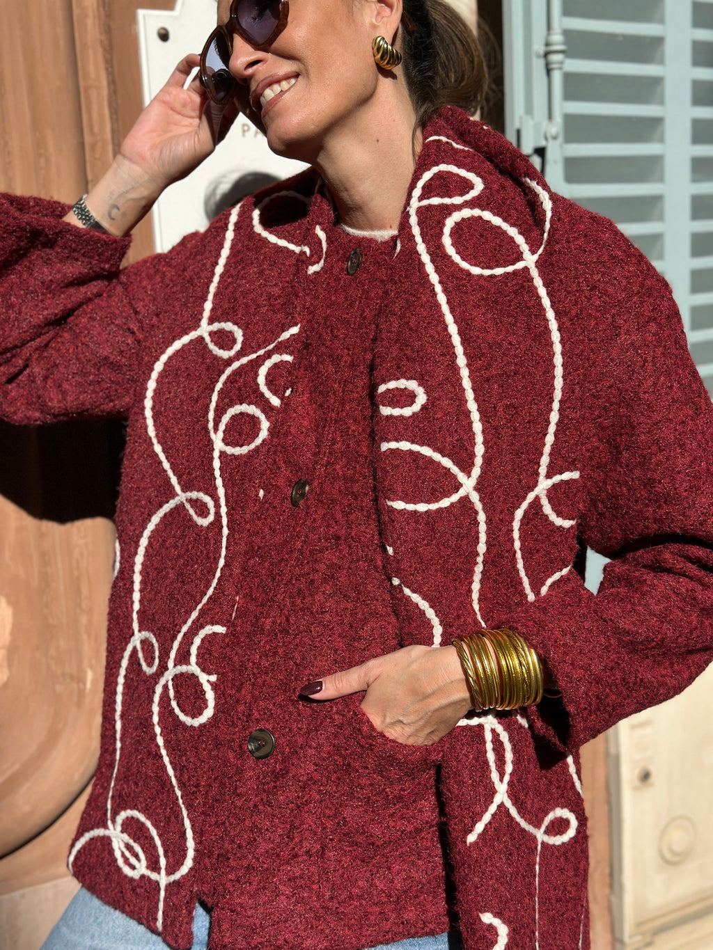 Manteau Adélaïse - Bordeaux