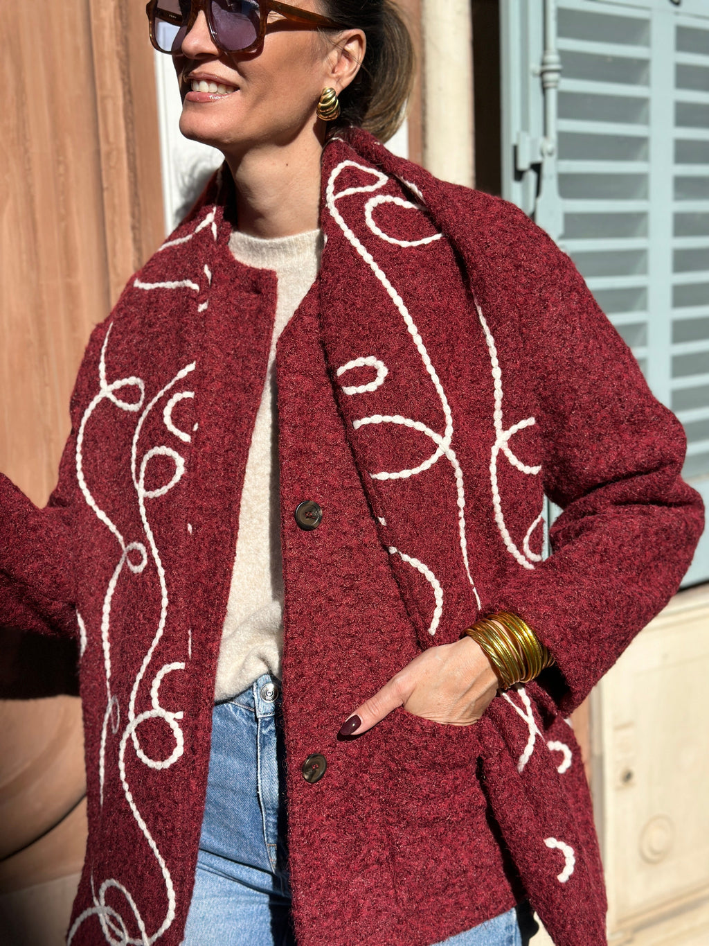 Manteau Adélaïse - Bordeaux