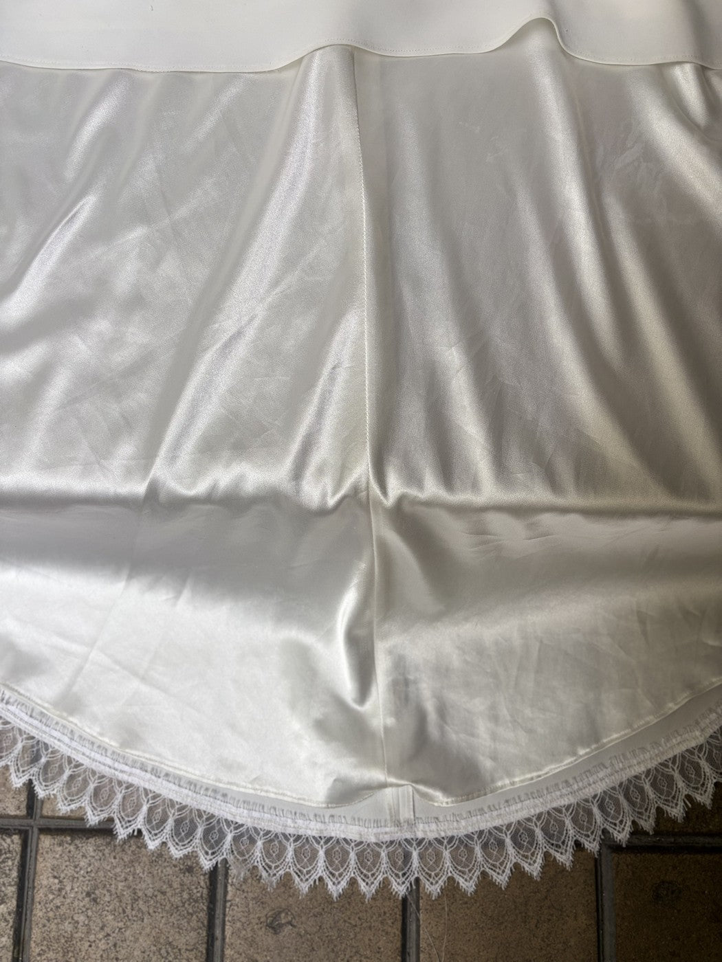 Ensemble De Mariée La Plage Sans Le Haut - Blanc Soie