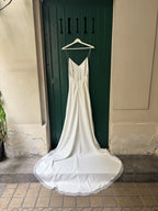 Ensemble De Mariée La Plage Sans Le Haut - Blanc Soie