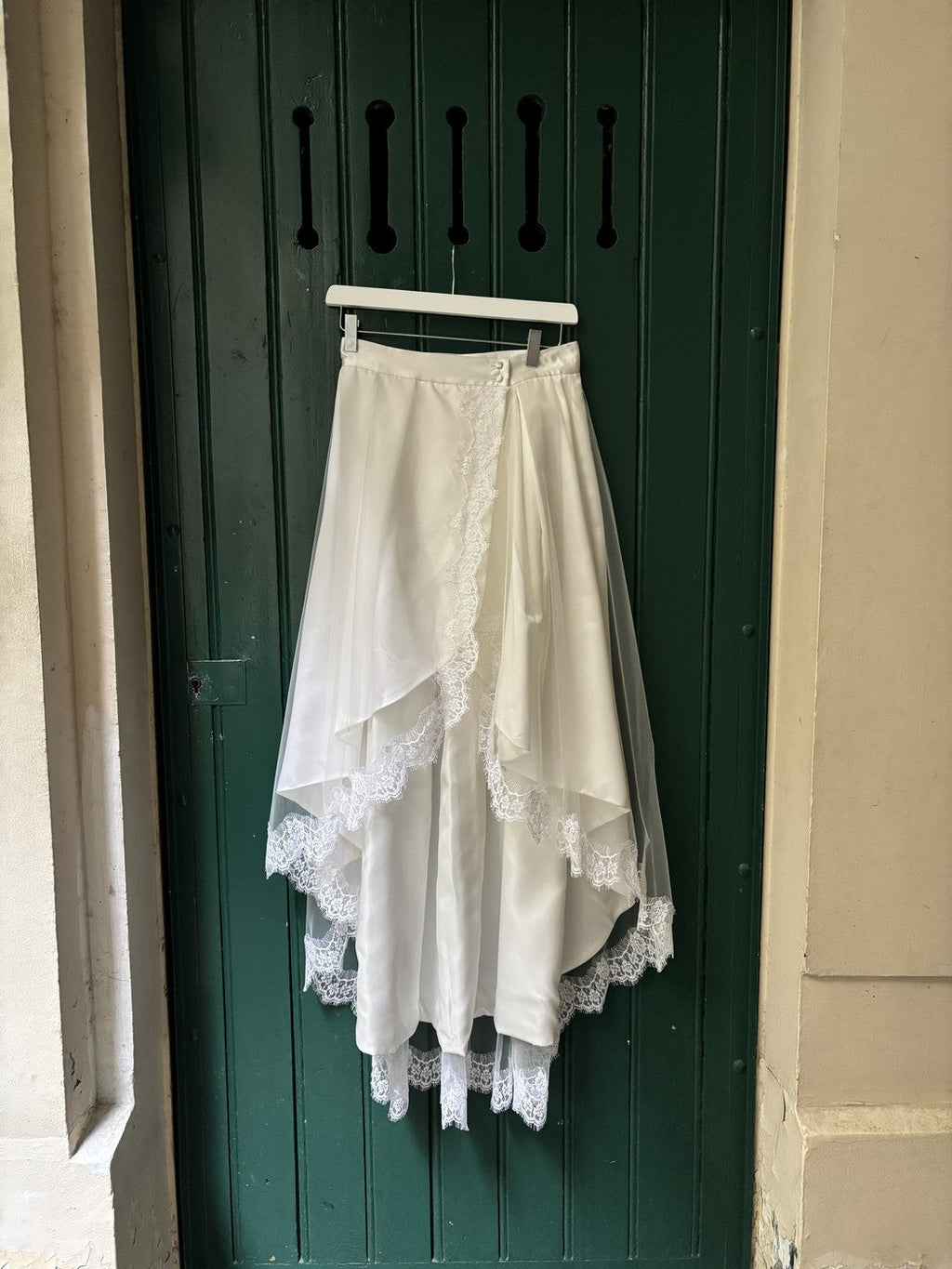 Ensemble De Mariée Duchesse Court - Ivoire