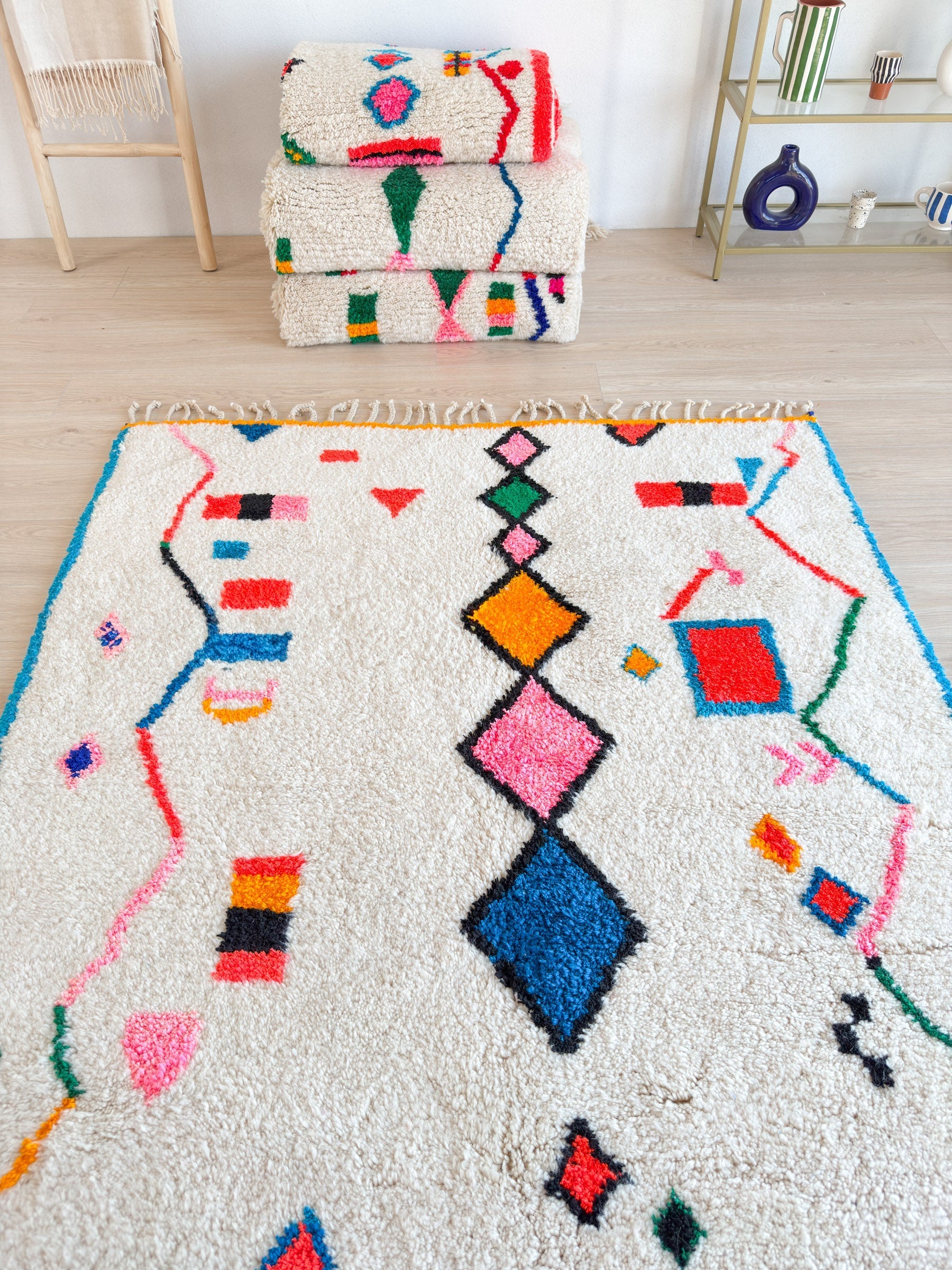 Tapis Berbère Coloré 155 X 269 Cm - N°1956
