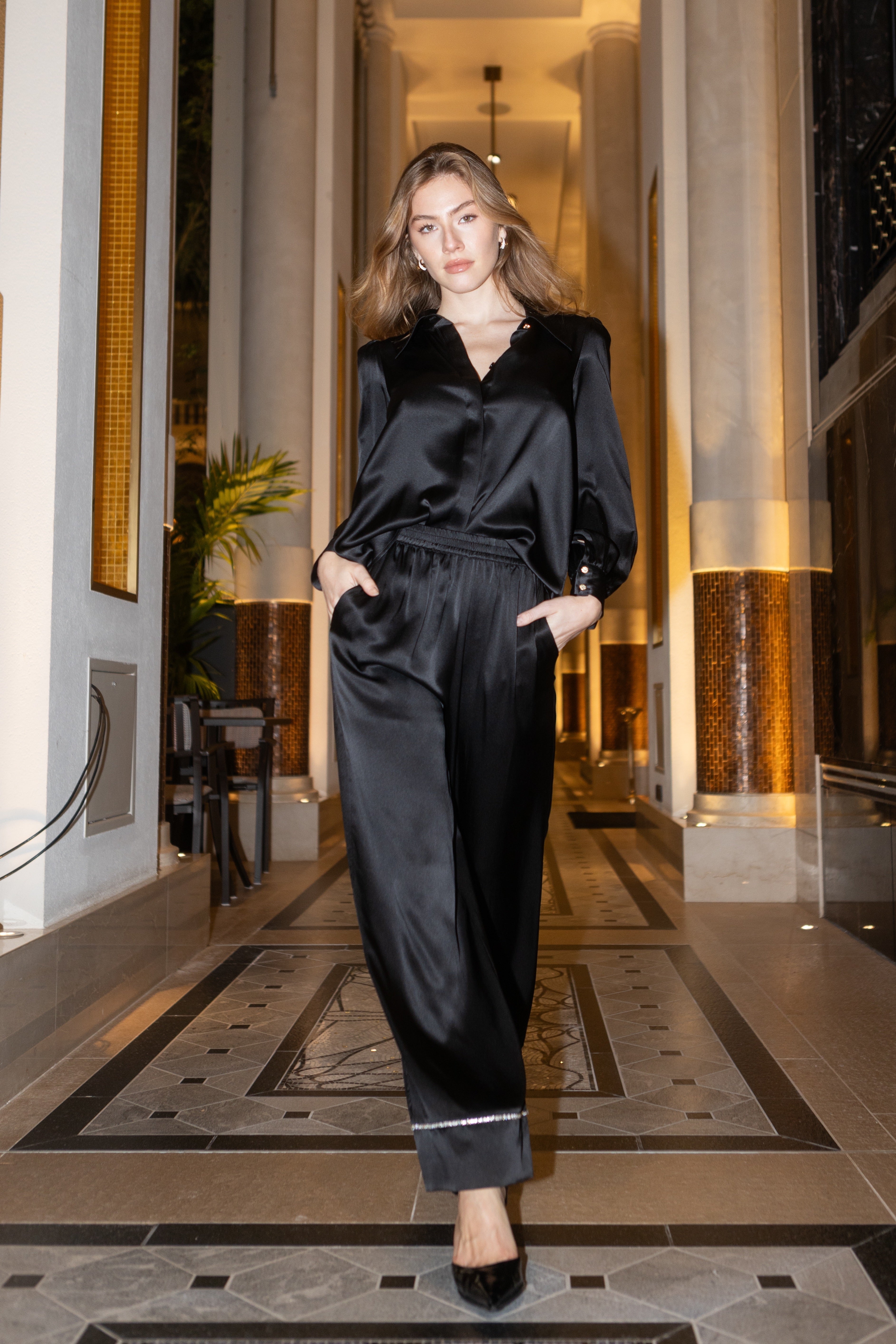 Chemise Magalie - Soie Noir