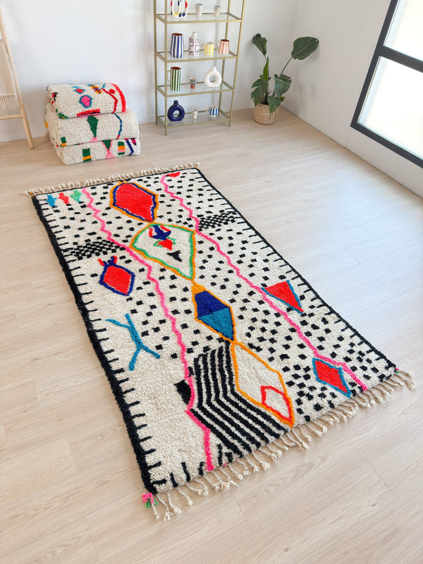 Tapis Berbère Coloré 153 X 277 Cm - N°1763