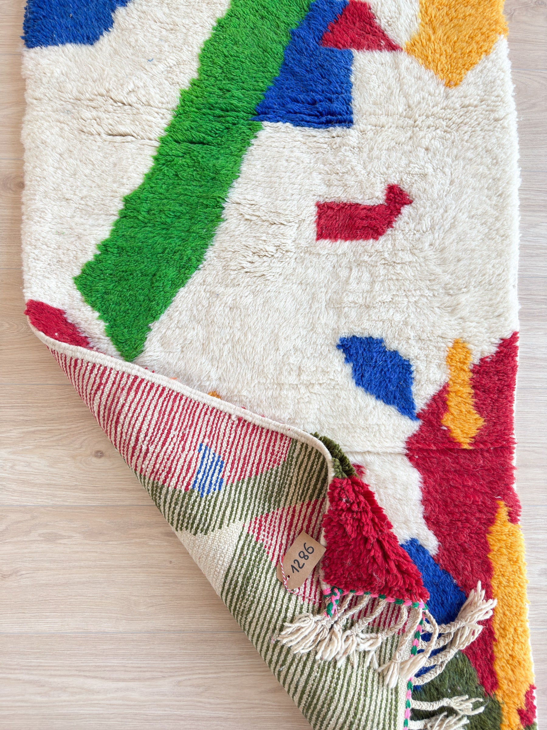 Tapis Berbère De Couloir Coloré 81 X 260 Cm - N°1286