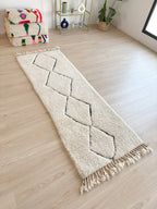 Tapis  De Couloir Beni Ouarain 85 X 254 Cm - N°1709