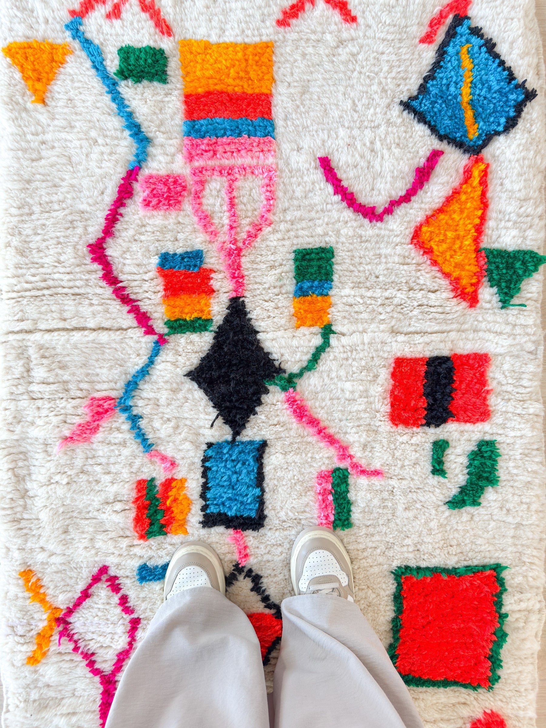 Tapis De Couloir Berbère Coloré 91 X 276 Cm - N°2144