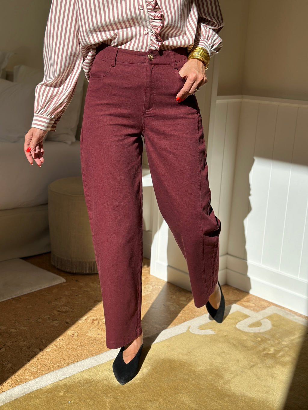 Jeans Hilda - Bordeaux