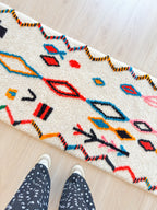 Tapis De Couloir Berbère Coloré - 79 X 257 Cm - N°2167