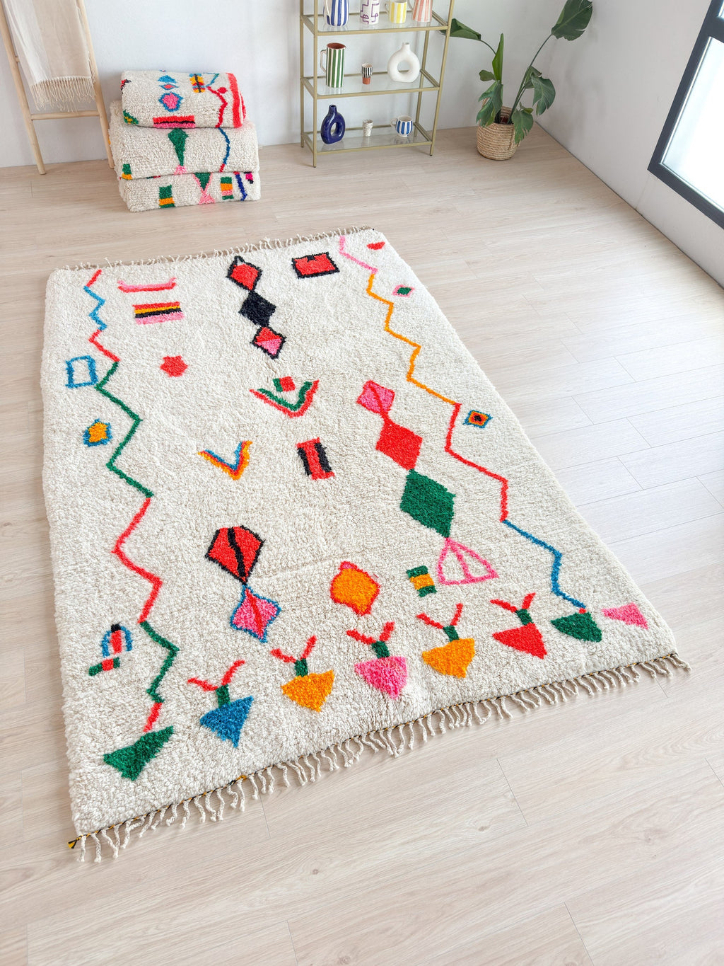 Tapis Berbère Coloré - 188 X 280 Cm - N°2155