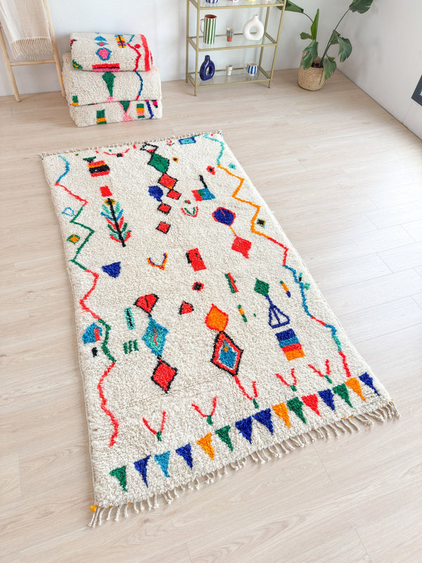 Tapis Berbère Coloré - 146 X 269 Cm - N°2113