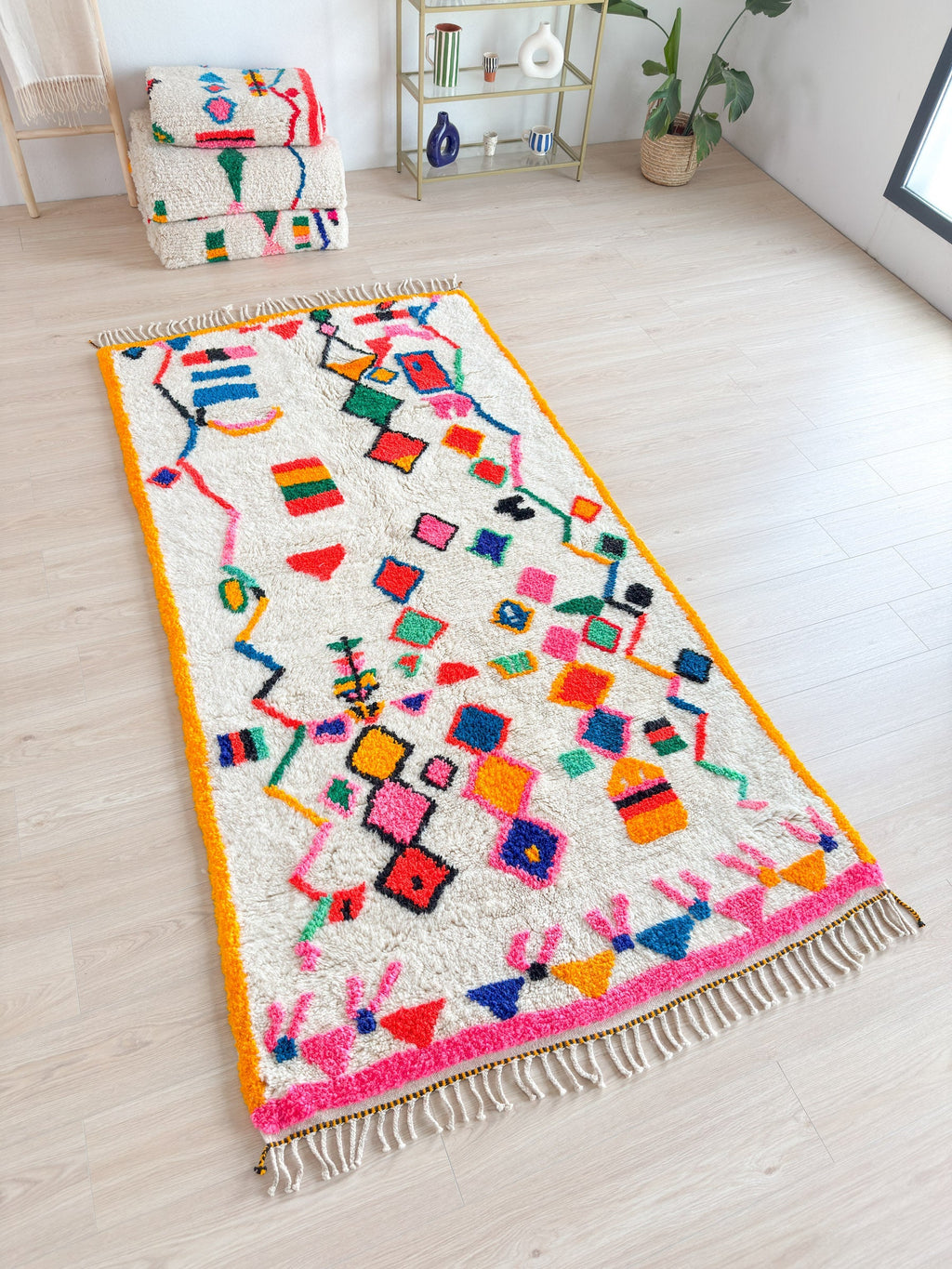 Tapis Berbère Coloré - 143 X 297 Cm - N°2145