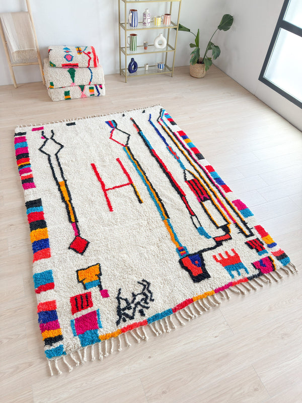 Tapis Berbère Coloré - 196 X 287 Cm - N°2129