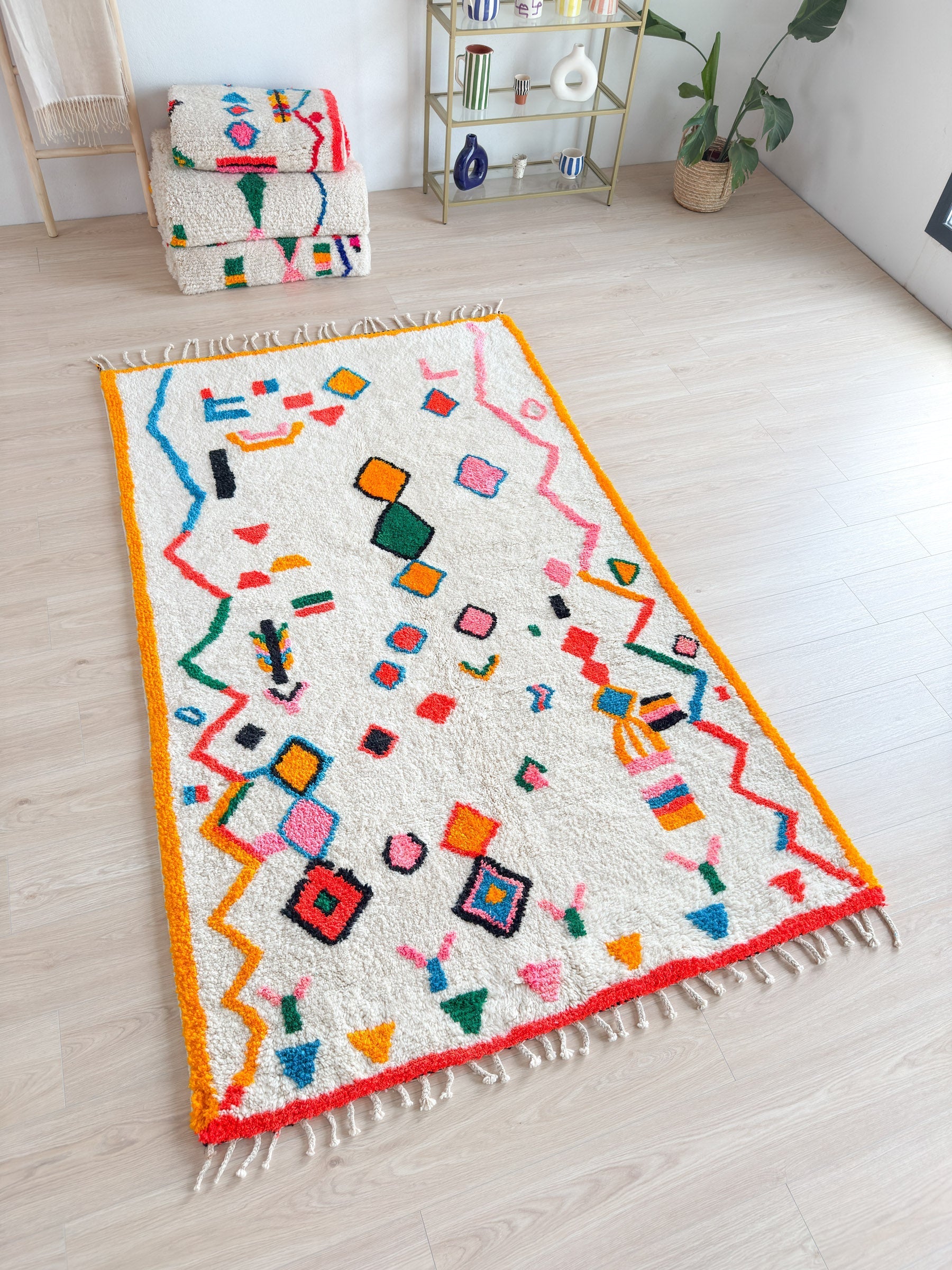 Tapis Berbère Coloré - 158 X 269 Cm - N°2166