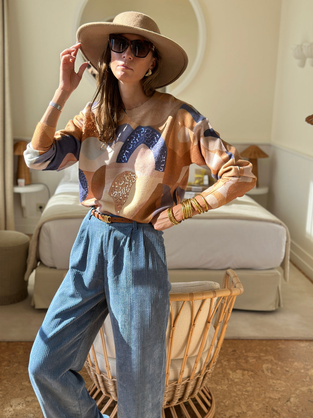 Pantalon Avaline -Bleu