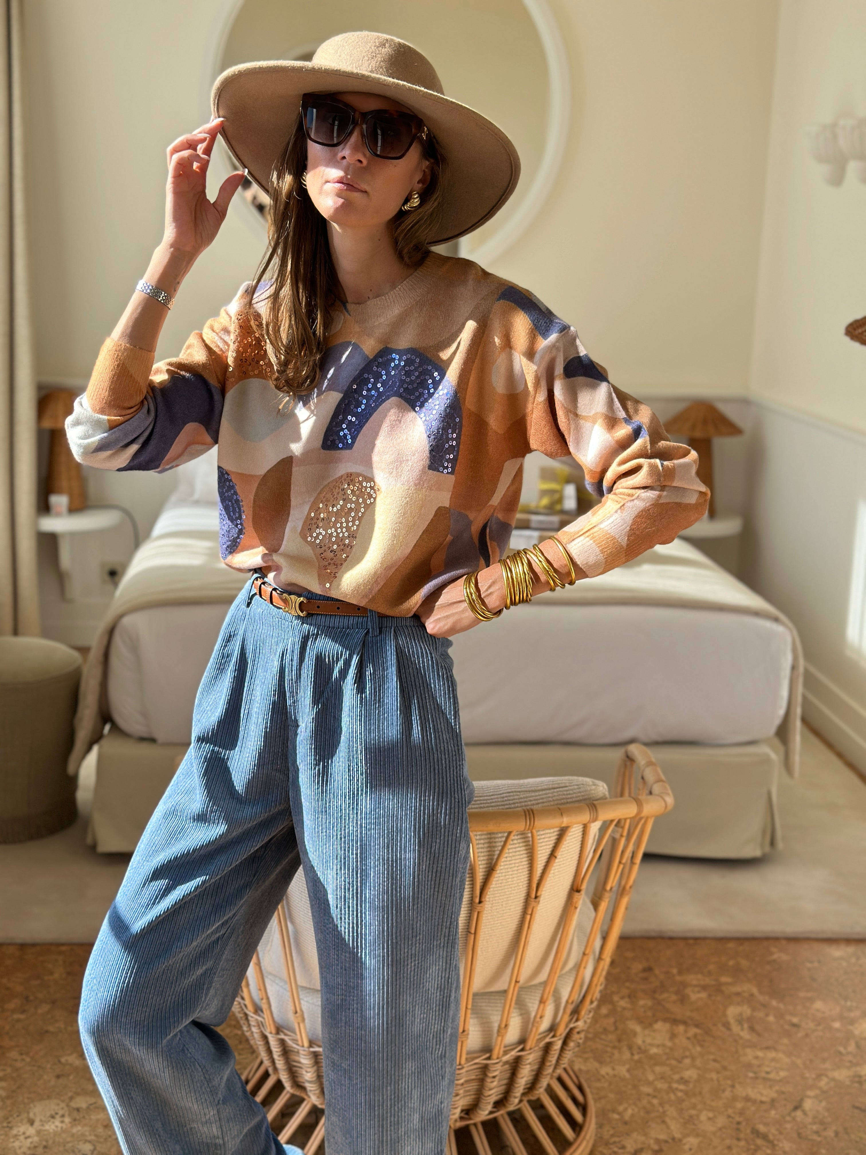 Pantalon Avaline -Bleu