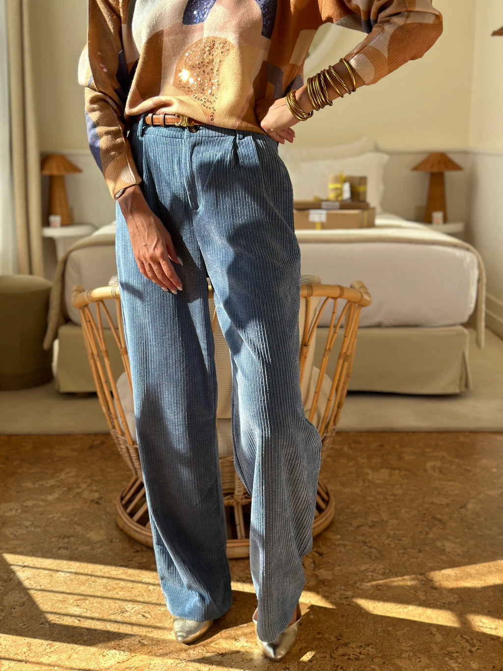 Pantalon Avaline -Bleu