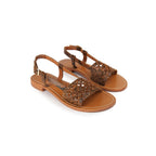 Couleur Pourpre - Sandales Indira - - Python Camel