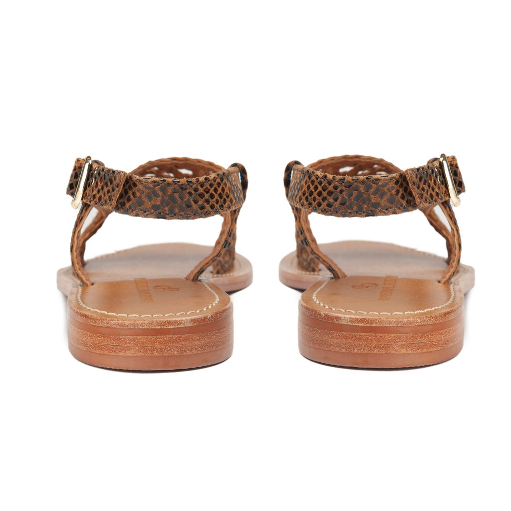 Couleur Pourpre - Sandales Indira - - Python Camel
