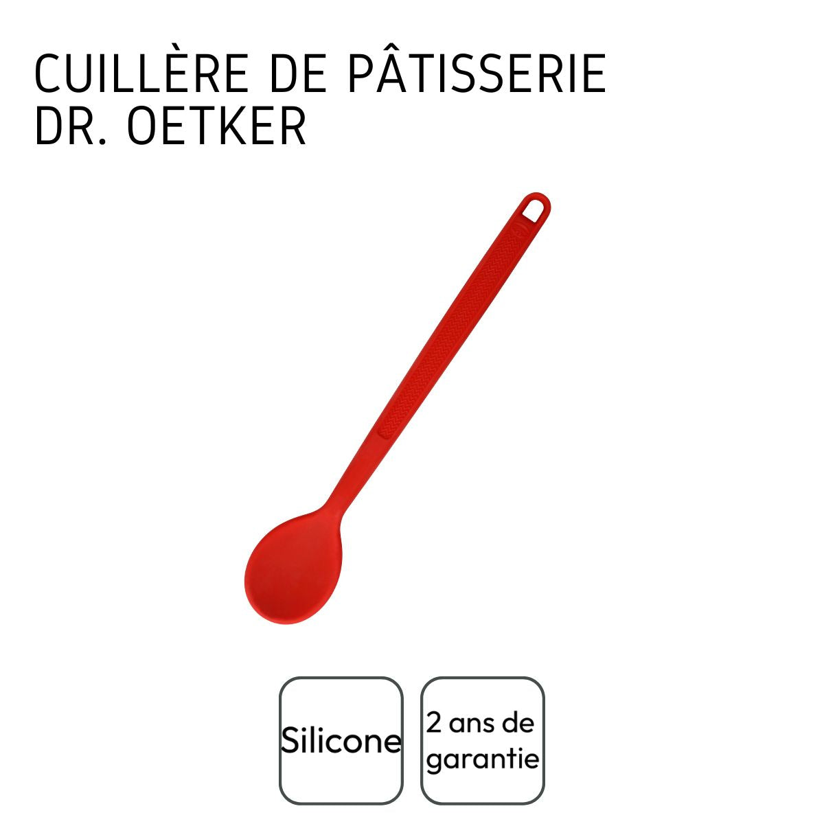 Dr Oetker - Set De 2 Ustensiles De Cuisine Cuillère Silicone Dr Oetker Flexxibel Love - Rouge