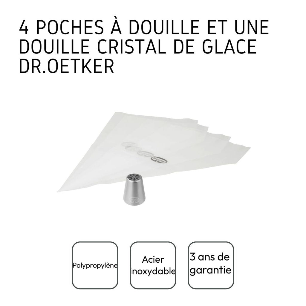 Dr Oetker - Set De 2 Poche À Douilles Professionnelle Inox Dr Oetker Noël - Gris