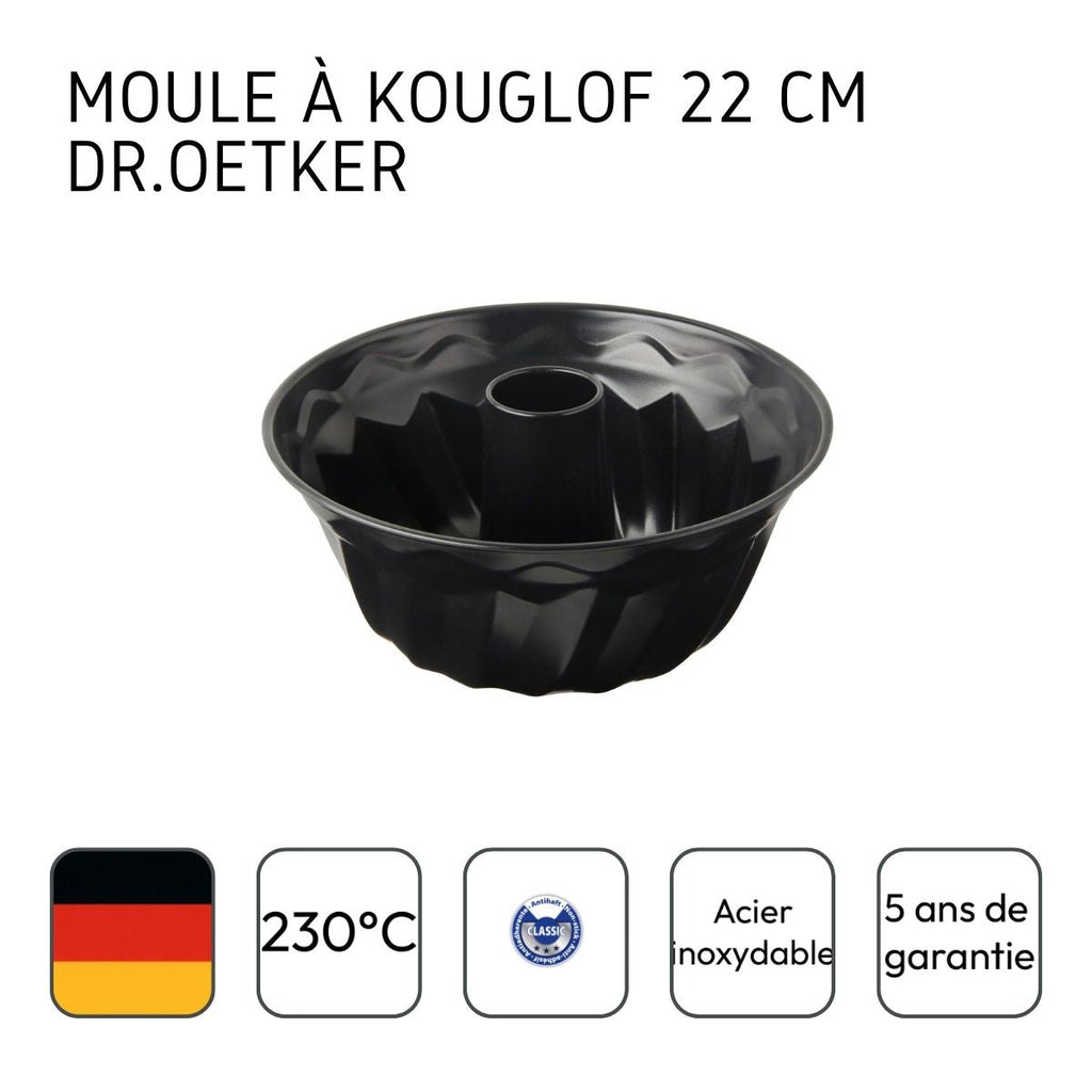 Dr Oetker - Lot De 2 Moules À Gâteaux 22 Cm En Acier Dr Oetker Tradition - Noir