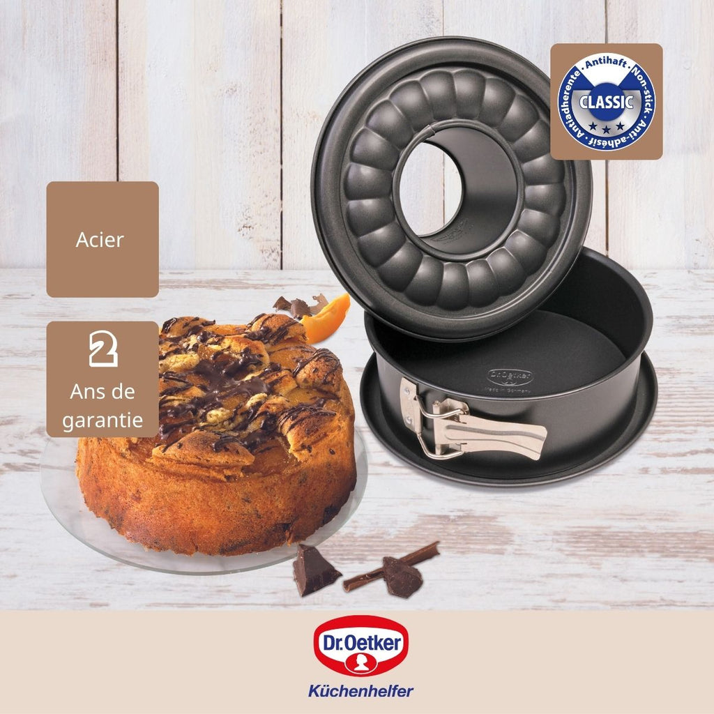 Dr Oetker - Lot De 2 Moules À Manqué 18/6 Cm En Acier Dr Oetker Tradition - Noir